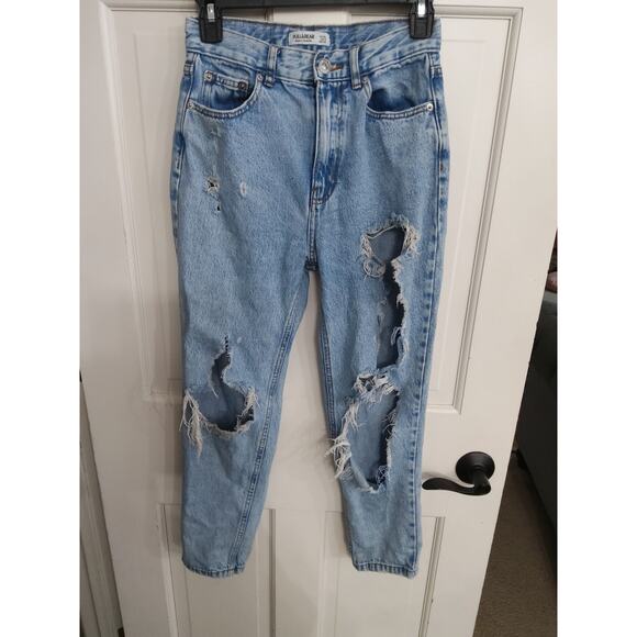 Pull & Bear women's jeans. Heavy ripped. Boho Y2K Style - Picture 1 of 8